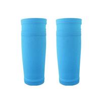 Breathable Football Leg Guards with Mesh and Sweat-Wicking Sock Sleeves L Pair