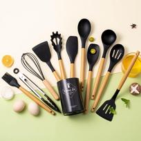 12-Piece Silicone Kitchen Tool Set - Includes Spatulas, Spoons, and More juoda