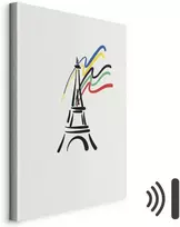 Artgeist Paveikslas - Eiffel Tower and Colorful Ribbons