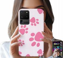 Etui Do Samsung Galaxy S20 Ultra - Różowe Psie Łapki, Plecki, Obudowa Case