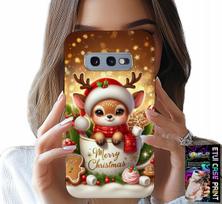 Etui Do Samsung Galaxy S10E - Reniferek Słodki Renifer Świąteczne Wzór