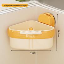 Original Suction Cup Triangle Sink Draining Basket - Kitchen Storage Rack