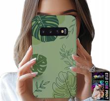 Etui Do Samsung Galaxy S10 Plus - Zielone Liście Roślinne Wzory Plecki