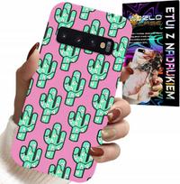 Etui Do Samsung Galaxy S10 - Kaktusy, Kaktus Na Różowym Tle + Folia