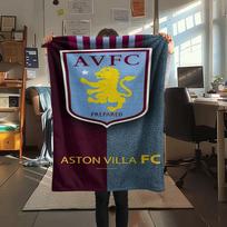 Aston Villa F Print FlAannel Blanket, High quality Comfortable for All Seasons, Home Decor, Warmth and Comfort 80cm x 120cm