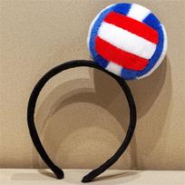 Plush Sports Ball Headband Soft Fabric Soccer Volleyball Design Adjustable Comfortable Fit for Party Costume Accessory One Size