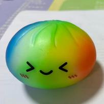 Simulated Bun Squeezable Toy Soft Colorful Glitter Dumpling Anti-stress Relief Slow Rebound Toy Children's Restless Gift
