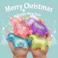 Glitter Unicorn Squeeze Toys, Stretchy Stress Relief Balls for Kids, Party Favor & Stocking Stuffers United States
