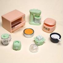1:12 Scale Dollhouse Kitchen Accessories Set, Realistic Microwave & Rice Cooker Miniatures, Pretend Play Food Maker Toy
