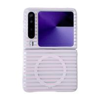 Stylish Rhinestone Huawei Pura X Case with Drop-Proof Foldable Screen, Magnetic Cat Paw Holder, and Lanyard Huawei Pura X