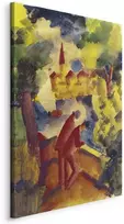 Artgeist Paveikslas - August Macke – Men on the Road by the Lake