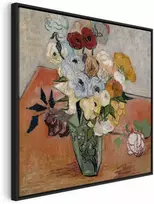 Artgeist Paveikslas - Vincent Van Gogh – Stilllife with Japanese vase, roses and anemones