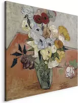 Artgeist Paveikslas - Vincent Van Gogh – Stilllife with Japanese vase, roses and anemones