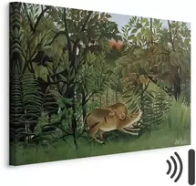 Artgeist Paveikslas - Henri Rousseau – Le Lion ayant faim se jette sur l'Antilope