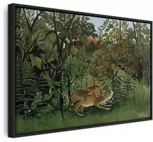 Artgeist Paveikslas - Henri Rousseau – Le Lion ayant faim se jette sur l'Antilope