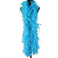 2yards Fluffy Turkey Feathers Marabou Boa DIY Christmas Tree Ostrich Plumas Ribbon Wedding Dress Decoration Plumes for Crafts 2yards ežero mėlyna spalva
