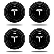 4Pcs Silicone Anti-Collision Car Door Pads Shock Absorbing Gasket Suitable for Tesla Model 3 Model X STM3 TMX TMS  Decals