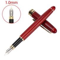 Gift Calligraphy Fine Nib Bamboo Fountain Pens Mahogany Pencil Ink Refills Metal Pen Clip