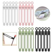 20 pieces 4 colors UMUST cable bands organizer silicone ties storage multifunctional clips elastic reusable office kitchen desktop wiring bundling USB