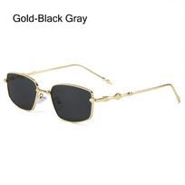 Light Blocking Blue Light Irregular Square Shaped Shades High-End with Metal Frame Small Square Shaped Sunglasses Retro UV 400 Protection Protection