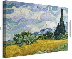 Artgeist Paveikslas - Vincent Van Gogh – Wheat Field with Cypresses