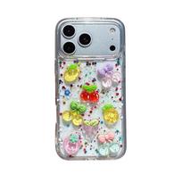 3D Colorful Fruit Gel Case for iPhone 13/16 Pro/17 Pro Max - Refreshing Cherry Design iPhone 13 skaidri