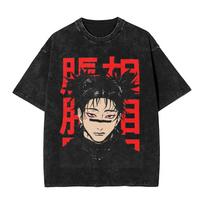 Choso JJK Anime T Shirt Hip Hop Washed  Cotton High Street TShirts JJujutsu KKaisen Unisex Women Streetwear Tee Shirt S
