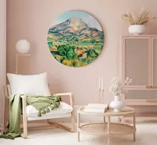 Artgeist Apvalus paveikslas ant drobės - Paul Cézanne – Mont Sainte-Victoire