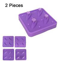 2PCS 4-Cavity Shark Shaped Ice Mold Food Grade Shark Ice Cube Maker  Chocolate violetinė