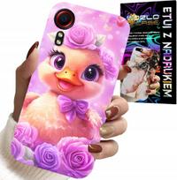 Etui Do Samsung Galaxy Xcover 7 - Słodka Kaczucha, Kaczka Na Różowym Tle
