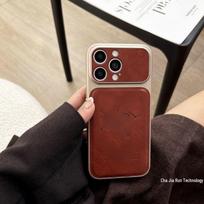Trendy Leather Apple 17 Case for iPhone 16 Pro Max - Drop-Proof Design 14pro