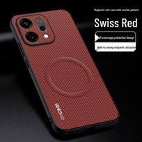 OPPO Reno 14 Pro Anti-Drop Full Coverage Protective Case with Magnetic Buckle OPPO Reno 14 Pro šveicariška raudona spalva