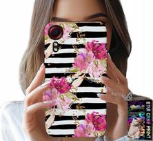 Etui Do Samsung Galaxy Xcover 5 - Kwiatki W Czarno - Białe Paski Wzory