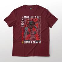 Mobile Suit Gundam Anime MS-06S Char's Zaku II Suit Graphic Art Cotton Tee 2XL