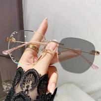 Fashion Finished Outside Color Changing Sun Glasses Luxurious Gents Ladies Light Adaptive Myopia Glasses Vintage Minus Diopter Eyegalsses -1.0