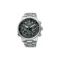 CITIZEN 200 meters waterproof solar Quartz titanium strap men's watch black dial PMV65-2271 juoda