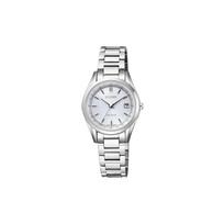 CITIZEN 50 meters waterproof radio-controlled Quartz super titanium strap men and women same style white dial ES9370-54A mėlyna