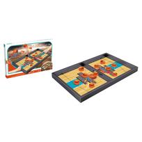 Tabletop Flick Basketball Game Set for Kids and Adults Hand Eye Coordination Skill Development Educational Wooden Toy with Multiple Playing Pieces One Size smėlis