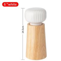 Manual Pepper Grinder Mill Rubber wood Salt and Pepper Mills for Spice