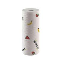 100PCS Disposable Cleaning Cloths Reusable Washable Thickened Multi-Purpose Dry and Wet Use Oil Removal Cleaning Wipes 25x25cm Printed Pattern Random One Size