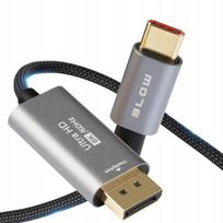 Kabel Przewód Displayport Usb-C Typ Thunderbolt Macbook Plecionka 8K 4K 2M
