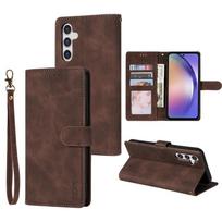 Wallet Card Framework Magnetic Flip Leather Case For Samsung Galaxy A03 A04s A12 A13 A14 A23 A31 A32 A33 A34 A51 A52 A53 A54 A71 Galaxy A17&Case & Strap kava