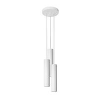 Lampa Wisząca Biała Tuba Potrójna Lagos 3Xgu10 10W Sl.1078 Sollux Lighting