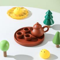 Funny Miniature Tea Set Multipurpose Kung Fu Tea Set Creative Handmade Pottery Teapot  for Children Style 6