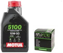 Olej Motul 5100 10W50 1L + Filtr Hiflo Hf655 Ktm Excf Sxf 250 450 500 Husq