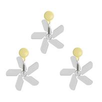 3Pcs Wall Mounted Suction Cup Air Conditioning Ventilator Air Conditioner Vent Cover  Study Room geltona