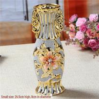 European Ceramic Vase Ornament, Gold Wedding Gift, Living Room Decoration, Soft Home Furnishing KTY Small 9058