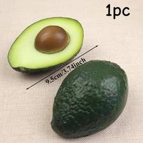 1 realistic PU avocado replica - a lifelike half-avocado decoration for store displays, photo props, kitchen decorations, mixed- (as the picture,1pc)
