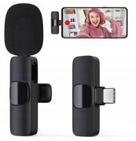2Xmikrofon Krawatowy Bezprzewodowy Przypinany Usb-C Lightning Do Iphone 2W1