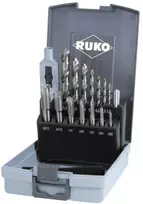 15 dalių sriegiklių ir grąžtų rinkinys RUKO M3-M12